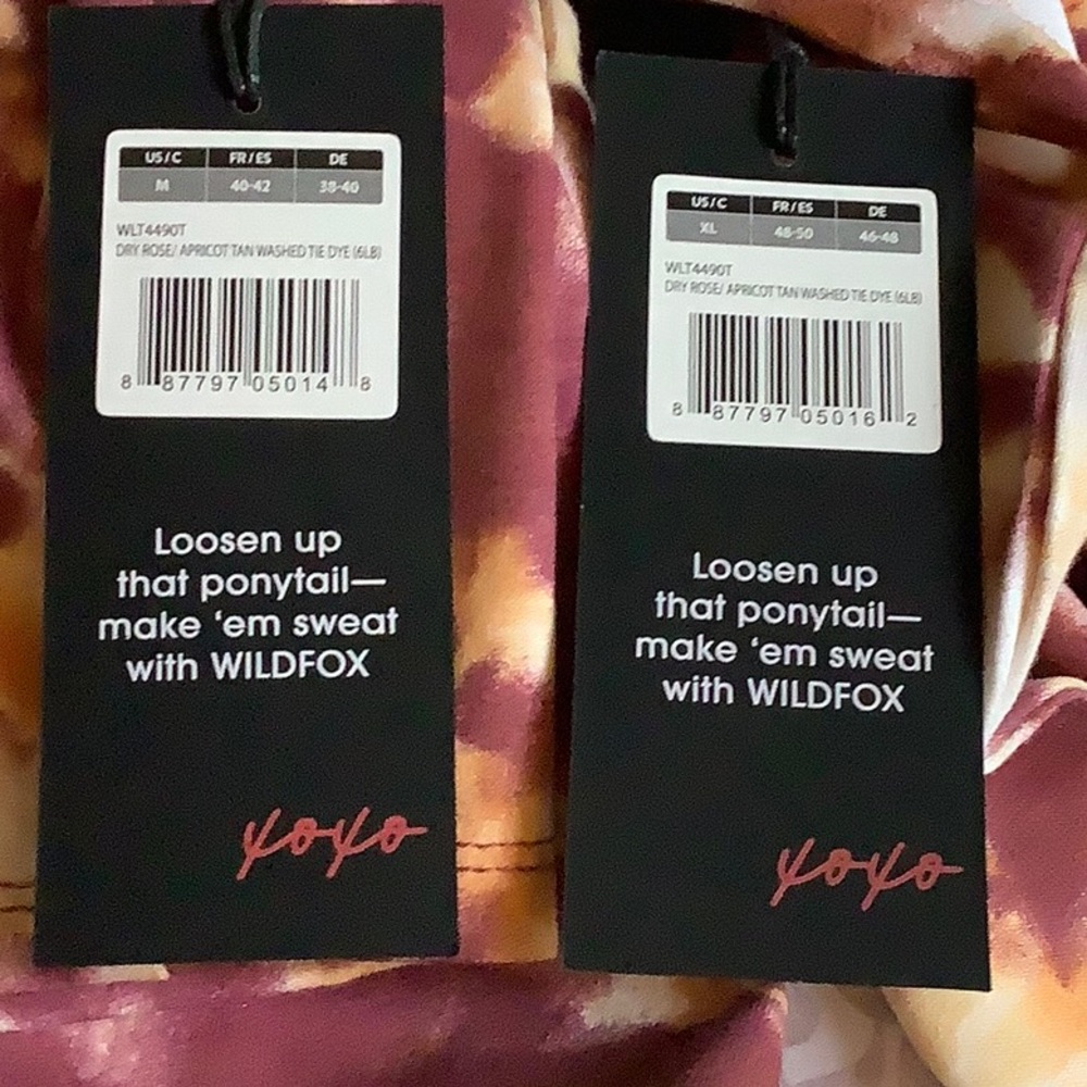 WILDFOX Dry Rose/Apricot Tan Washed Tie Dyed Sweatshirt, sizes M or XL, NWT - Picture 5 of 6